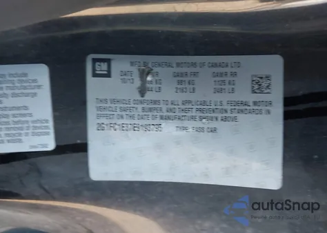 2014 Chevrolet Camaro 2Lt from USA, damaged, VIN 2G1FC1E37E9193795